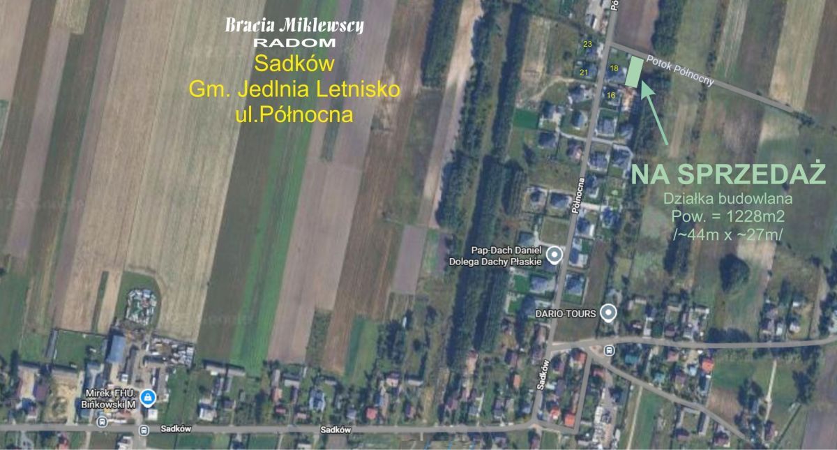 Działka budowlana Sadków