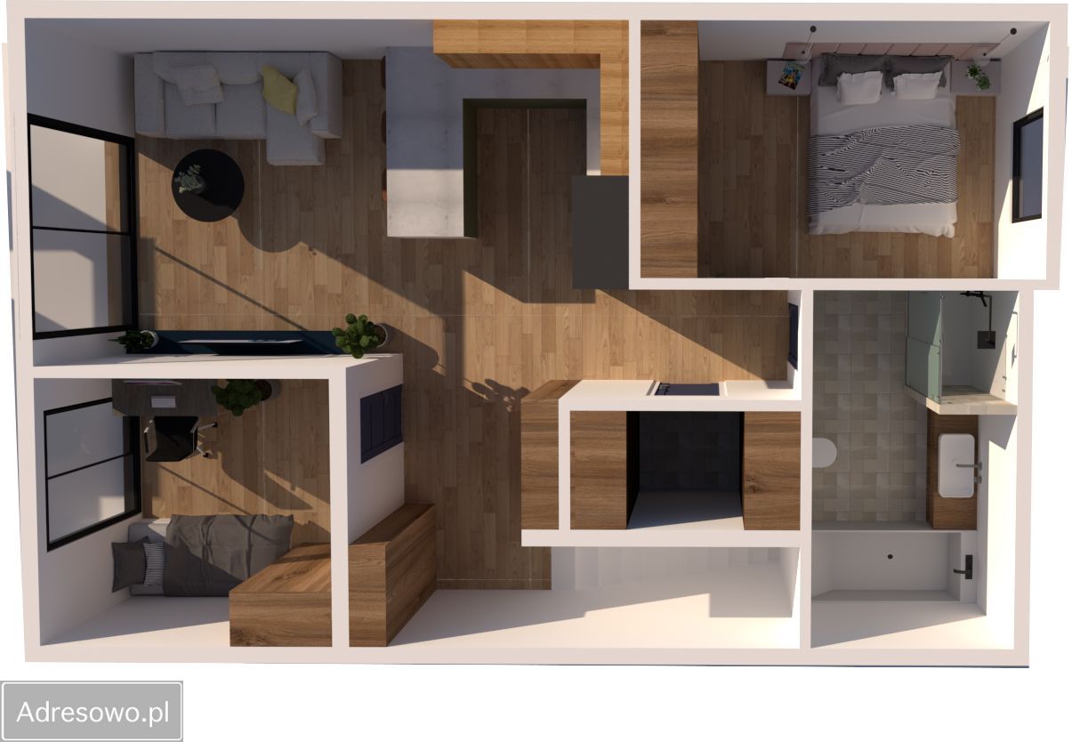 Mieszkanie 3-pokojowe Tarnowskie Góry, ul. Marii Skłodowskiej-Curie. Zdjęcie 2