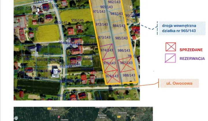 Działka budowlana Ćwiklice, ul. Owocowa