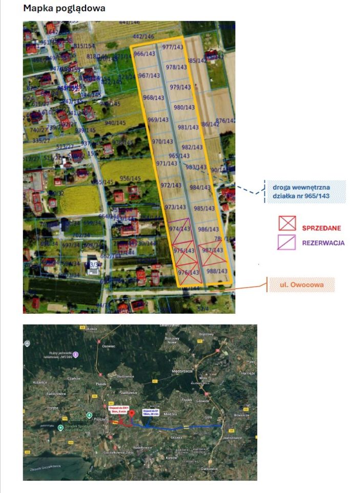 Działka budowlana Ćwiklice, ul. Owocowa