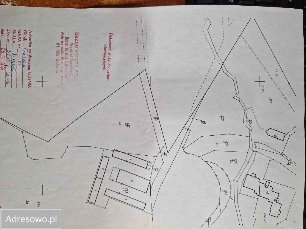 Działka leśna Gdynia Pustki Cisowskie, ul. Chabrowa