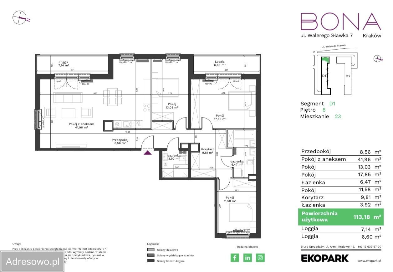 Mieszkanie 4-pokojowe Kraków Podgórze Duchackie, ul. Walerego Sławka. Zdjęcie 13