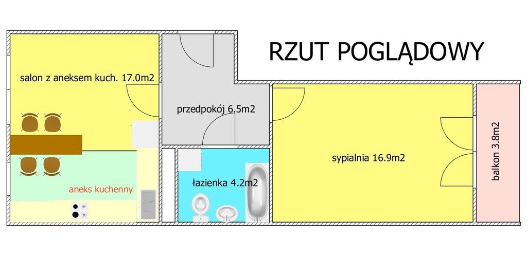 Mieszkanie 2-pokojowe Wrocław Stare Miasto, pl. Tadeusza Kościuszki. Zdjęcie 6