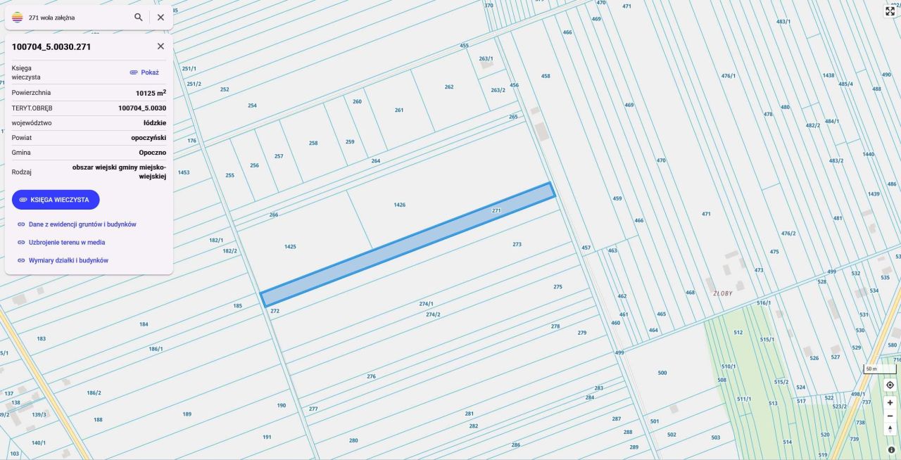 Działka Wola Załężna