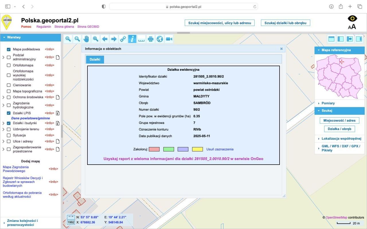 Działka budowlana Sambród. Zdjęcie 2