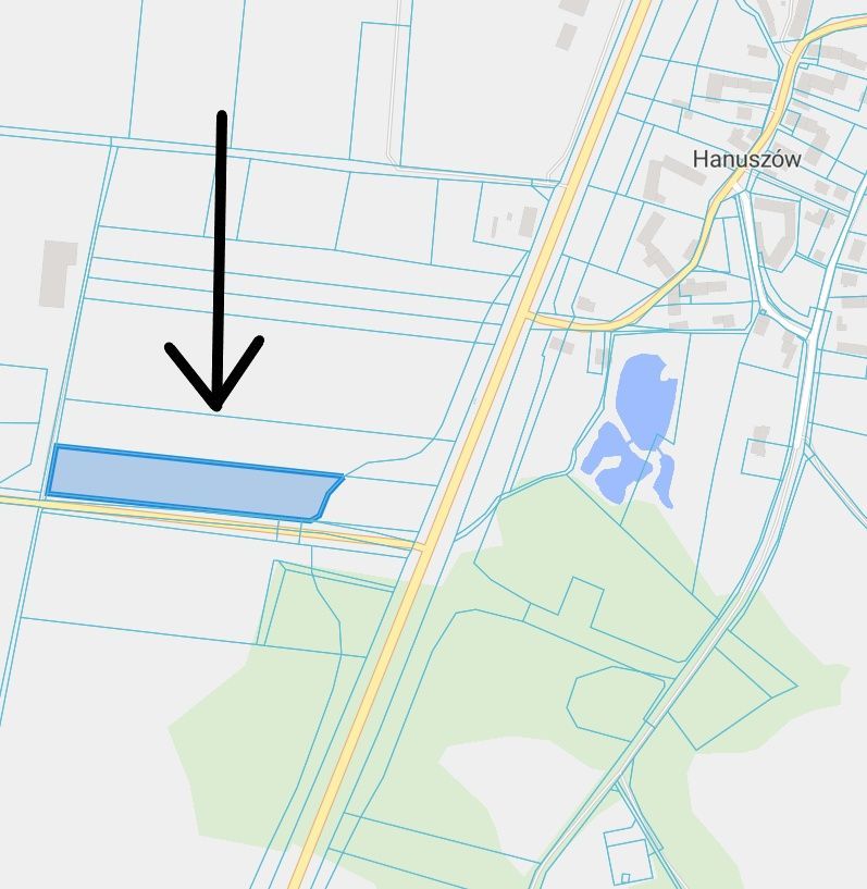Działka inwestycyjna Hanuszów. Zdjęcie 5