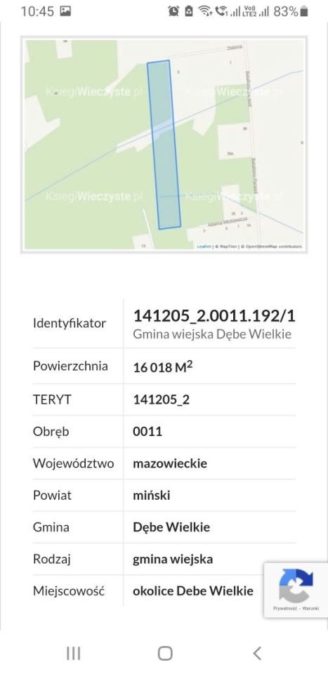 Działka inwestycyjna Dębe Wielkie. Zdjęcie 2