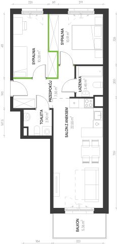 Mieszkanie 3-pokojowe Wrocław Maślice, ul. Augustowska. Zdjęcie 6