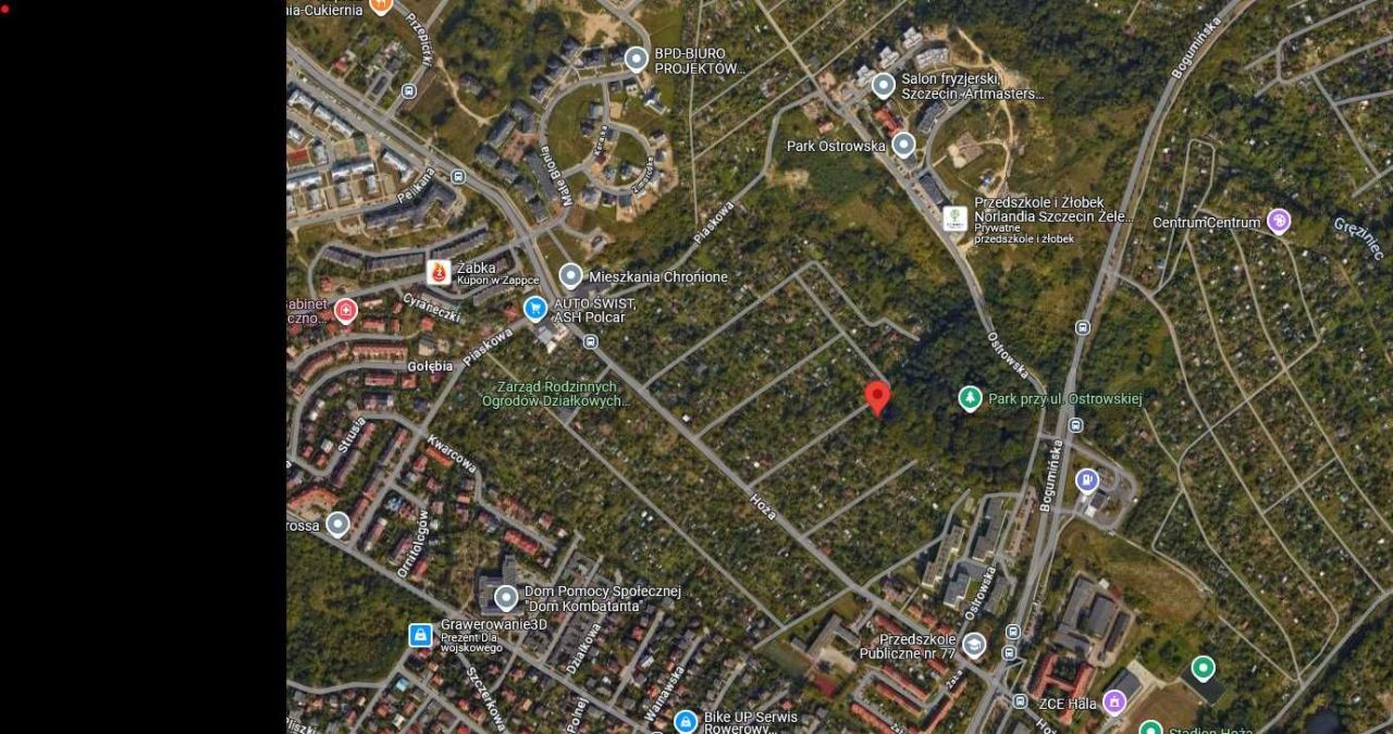 Działka rod Szczecin Niebuszewo, ul. Hoża