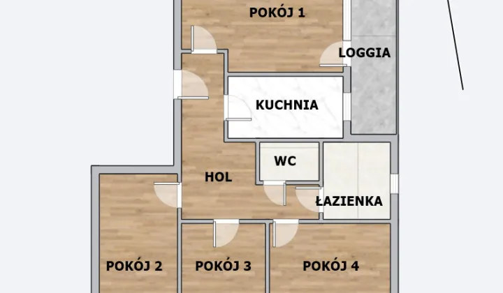 Mieszkanie 4-pokojowe Kraków, ul. Leonida Teligi