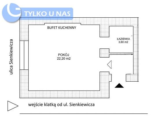 Mieszkanie 1-pokojowe Kraków, ul. Henryka Sienkiewicza. Zdjęcie 14