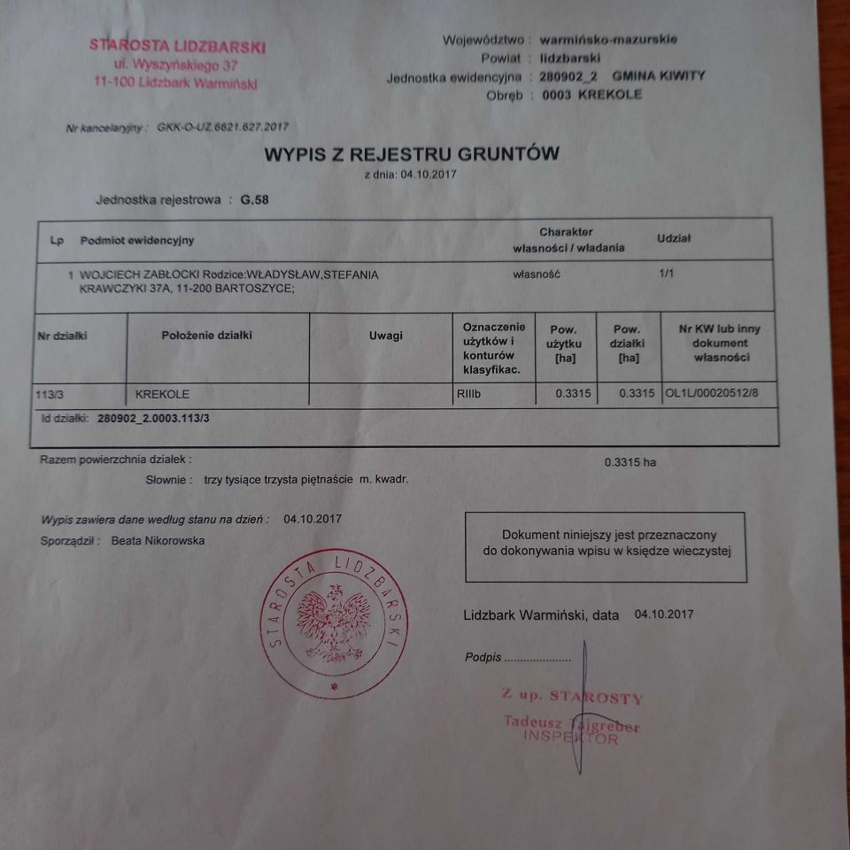 Działka rolno-budowlana Krekole. Zdjęcie 2