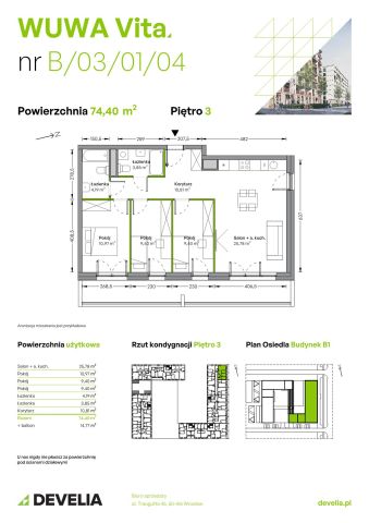 Mieszkanie 4-pokojowe Wrocław Żerniki, ul. Tadeusza Brzozy. Zdjęcie 6