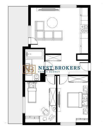 Mieszkanie 3-pokojowe Kraków Prądnik Biały, ul. Siewna. Zdjęcie 16