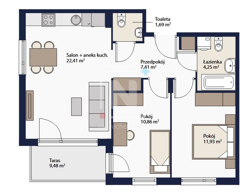 Mieszkanie 3-pokojowe Grodzisk Mazowiecki, ul. Bałtycka. Zdjęcie 14