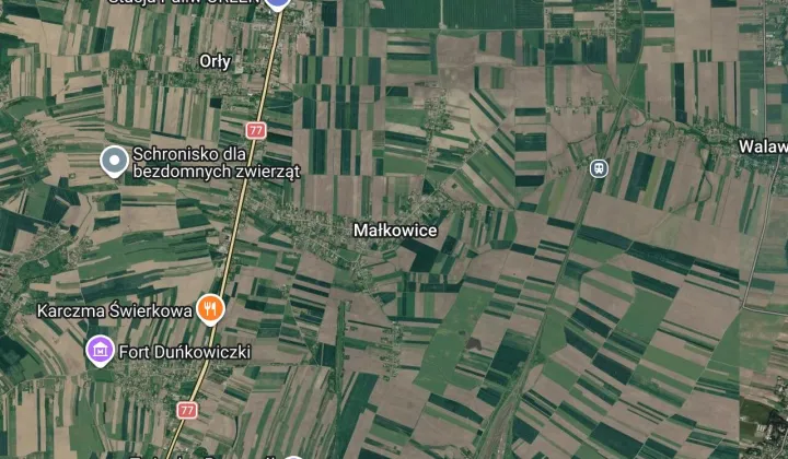 Działka rolna Małkowice