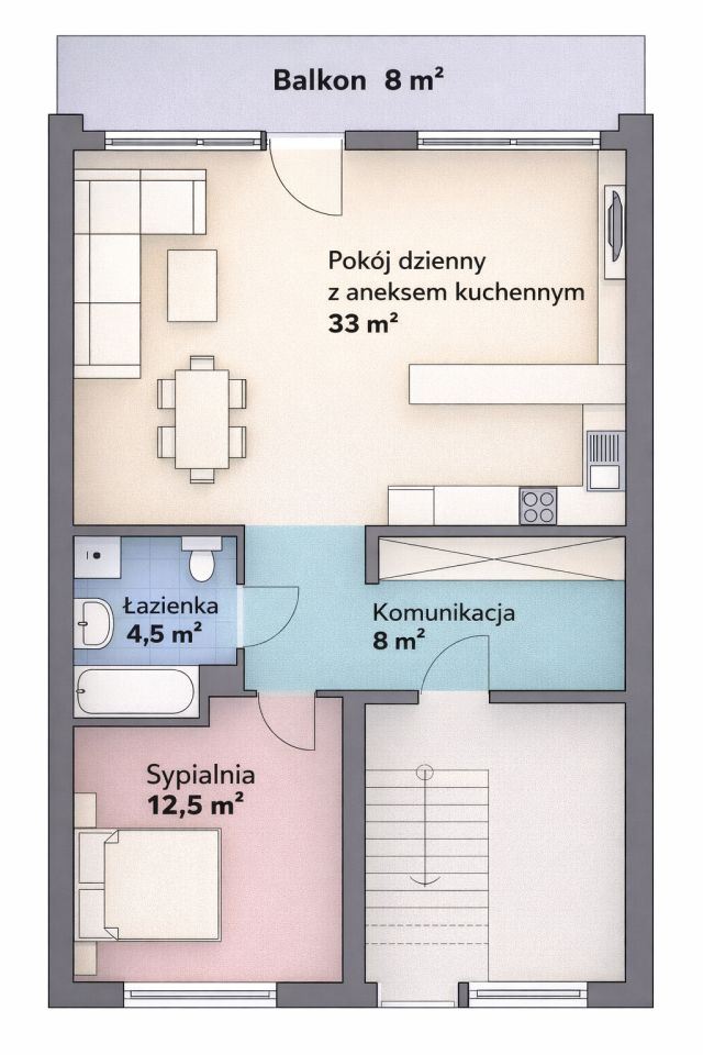 Mieszkanie 2-pokojowe Malawa. Zdjęcie 7