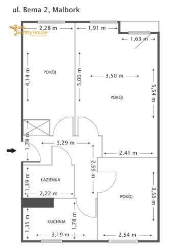 Mieszkanie 3-pokojowe Malbork, ul. gen. Józefa Bema. Zdjęcie 17