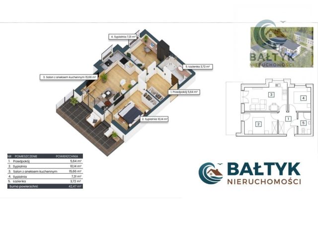 Mieszkanie 2-pokojowe Gdańsk Sobieszewo, ul. Kwiatowa. Zdjęcie 10