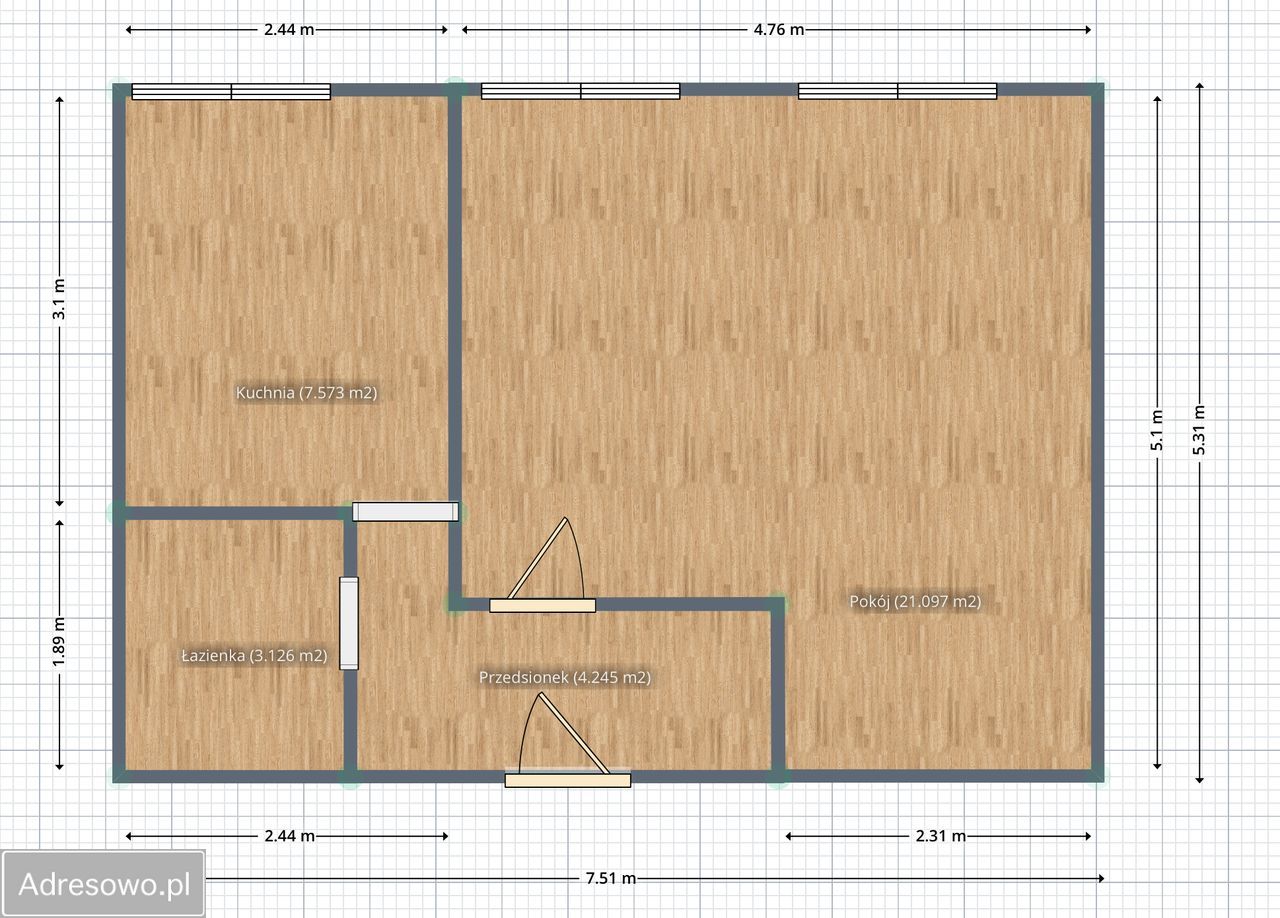Mieszkanie 2-pokojowe Rzeszów Śródmieście, ul. Jana III Sobieskiego. Zdjęcie 2