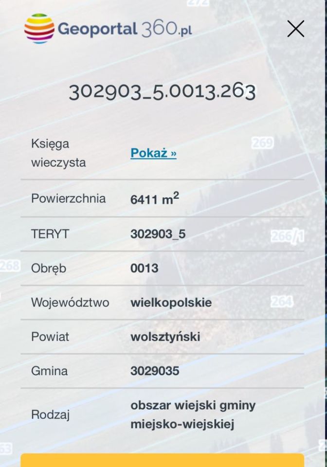 Działka rolna Obra. Zdjęcie 2