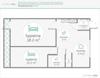 Mieszkanie 2-pokojowe Wrocław Krzyki, ul. Powstańców Śląskich. Zdjęcie 2