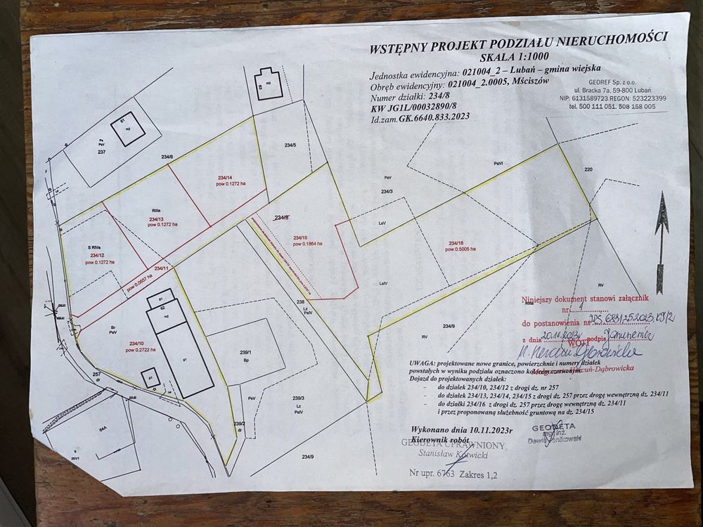 Działka budowlana Mściszów