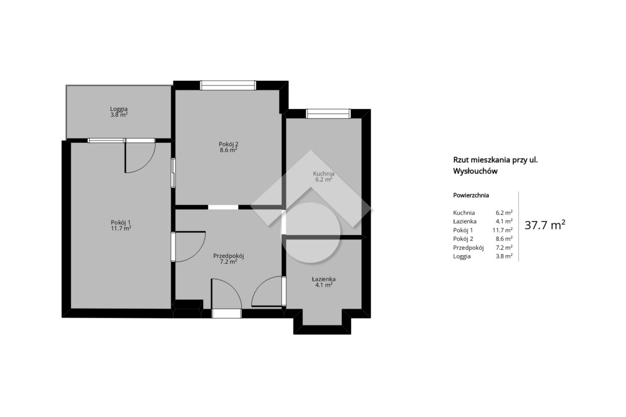 Mieszkanie 2-pokojowe Kraków Kurdwanów, ul. Marii i Bolesława Wysłouchów. Zdjęcie 11