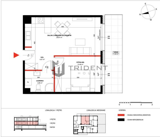 Mieszkanie 2-pokojowe Pruszków, ul. Miernicza. Zdjęcie 3