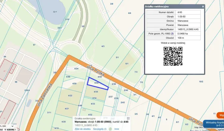 Działka inwestycyjna Warszawa Ursynów, ul. Dawidowska