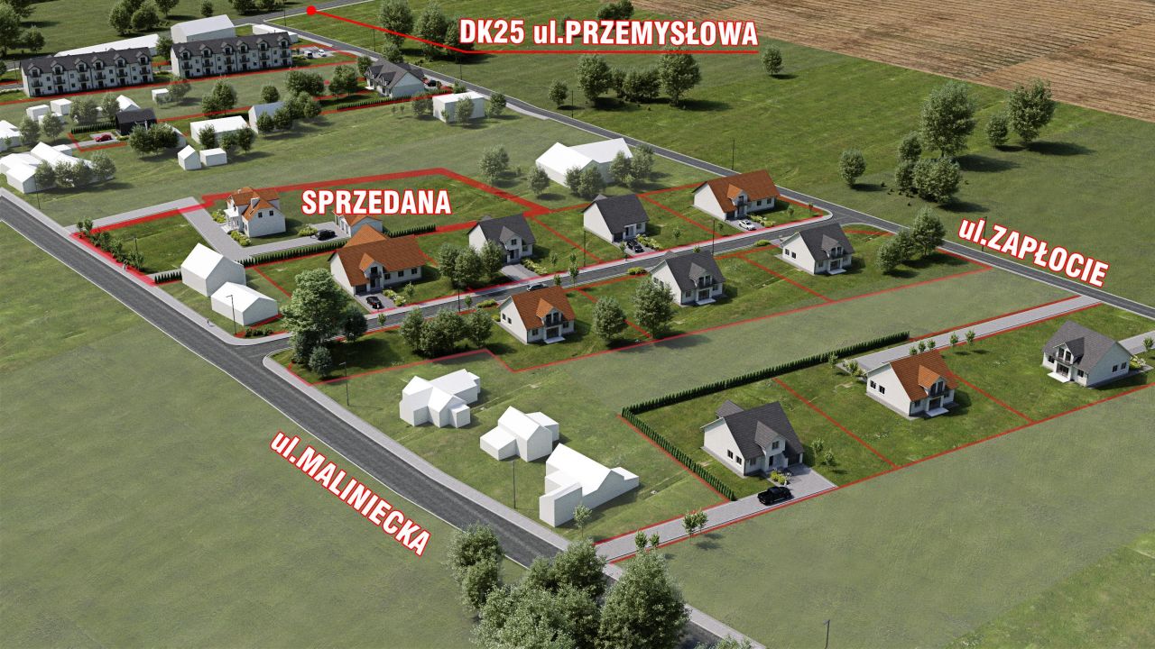 Działka budowlana Konin Maliniec, ul. Maliniecka