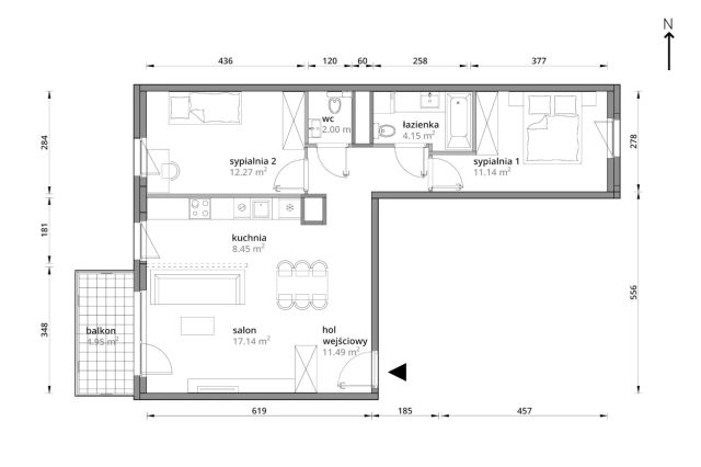 Mieszkanie 2-pokojowe Warszawa Praga-Południe, ul. Podskarbińska. Zdjęcie 7