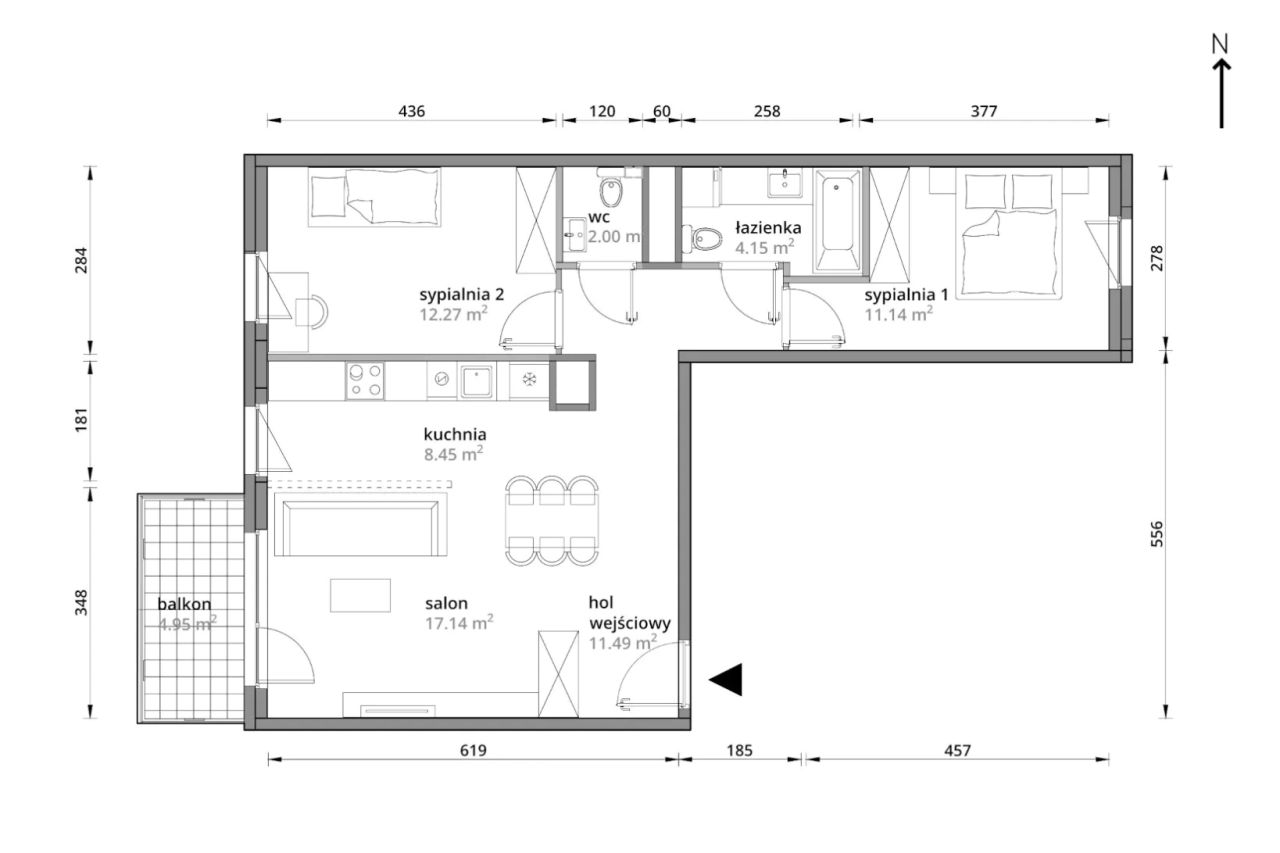 Mieszkanie 2-pokojowe Warszawa Praga-Południe, ul. Podskarbińska. Zdjęcie 7