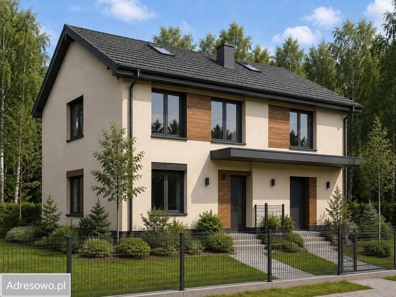 Cisie, ul. Główna Bliźniak - stan surowy zamknięty - 100 m² - 5 pokoi