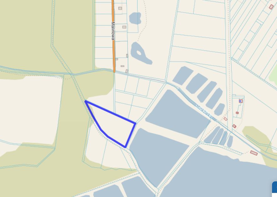 Działka rolno-budowlana Nowy Dwór, ul. Malinowa