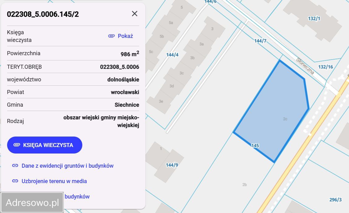 Działka budowlana Iwiny, ul. Brochowska