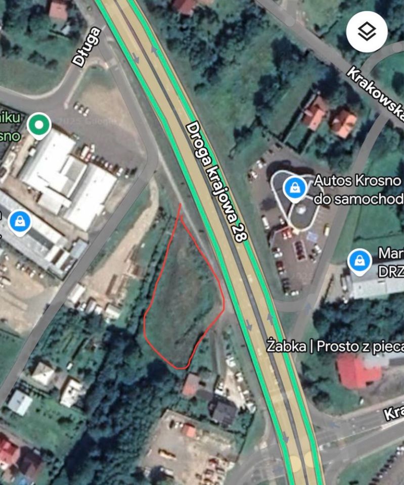 Działka inwestycyjna Krosno