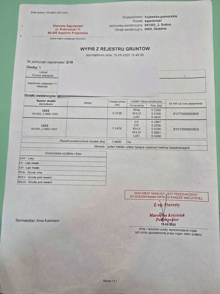 Działka rolno-budowlana Dziedno. Zdjęcie 2