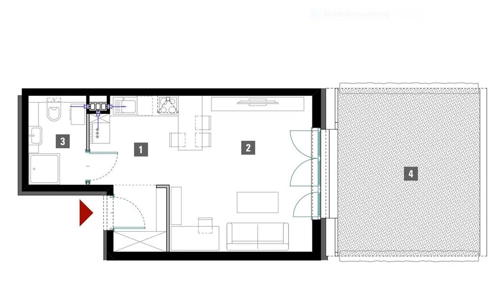 Mieszkanie 1-pokojowe Szczecin Gumieńce, ul. Kazimierska