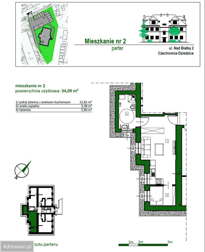 Mieszkanie 2-pokojowe Czechowice-Dziedzice, ul. Nad Białką. Zdjęcie 5