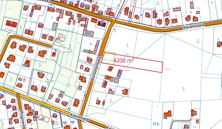 Działka budowlana Jacewo, ul. Bursztynowa