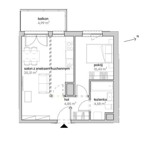 Mieszkanie 2-pokojowe Poznań Starołęka, ul. Unii Lubelskiej. Zdjęcie 7