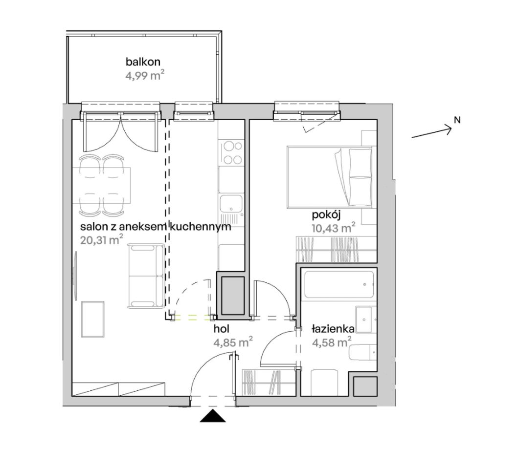 Mieszkanie 2-pokojowe Poznań Starołęka, ul. Unii Lubelskiej. Zdjęcie 7