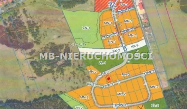 Działka budowlana Giedajty