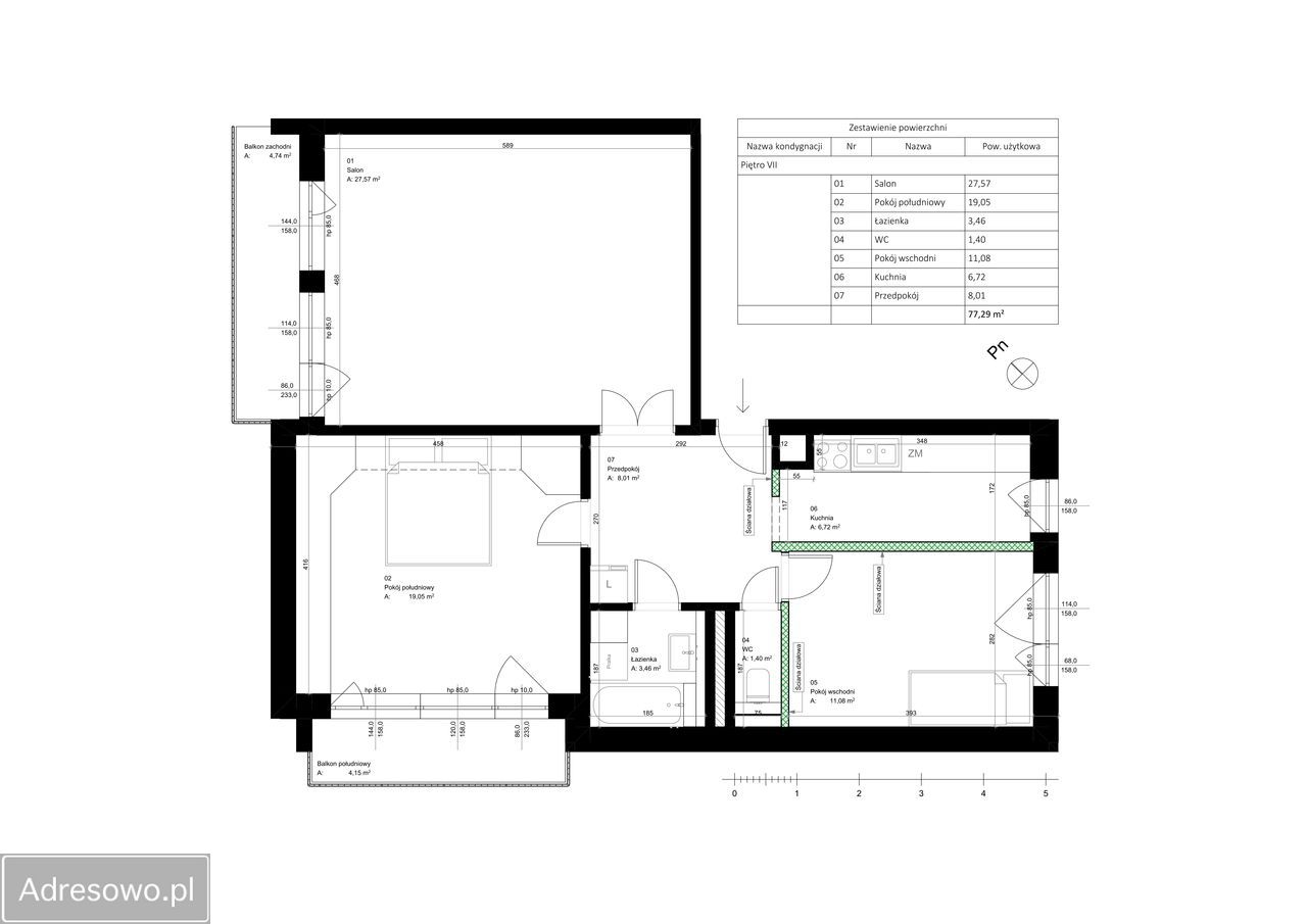 Mieszkanie 3-pokojowe Sosnowiec Centrum, ul. Naftowa. Zdjęcie 9
