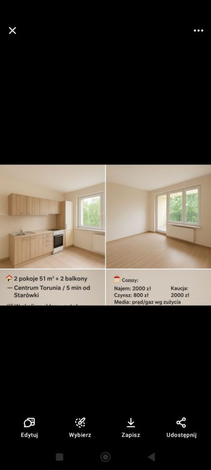 Mieszkanie 2-pokojowe Toruń Centrum