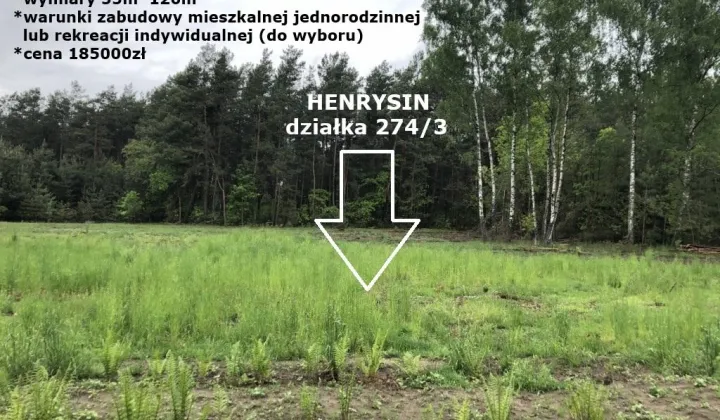 Działka budowlana Henrysin, brak