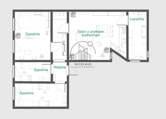 Mieszkanie 3-pokojowe Chełmno, ul. Biskupia. Zdjęcie 16