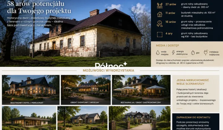 dworek, 2 pokoje Tuchów
