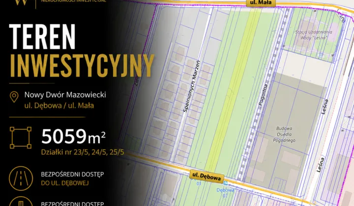 Działka Nowy Dwór Mazowiecki, ul. Dębowa